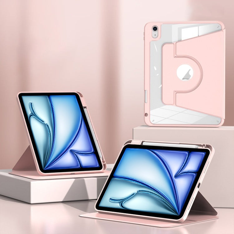 For iPad Air 11 2025 / 2024 Magnetic Split Leather Smart Tablet Case with Pen Slot(Pink) - iPad Air 11 2025 / 2024 Cases by PMC TechLife | Online Shopping South Africa | PMC TechLife | Buy Now Pay Later Mobicred