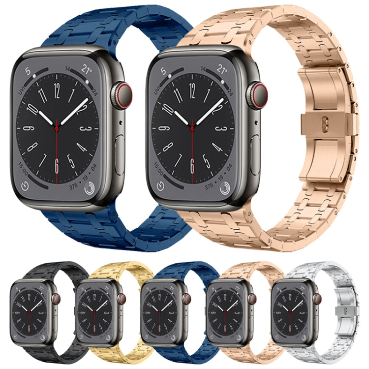 For Apple Watch 38mm PG94 Dual-link Modified Stainless Steel Watch Band(Gold) - free shipping - PMC TechLife - Order now!