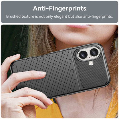 For iPhone 16 Thunderbolt Shockproof Soft TPU Phone Case(Black) - iPhone 16 Cases by PMC Jewellery | Online Shopping South Africa | PMC Jewellery | Buy Now Pay Later Mobicred