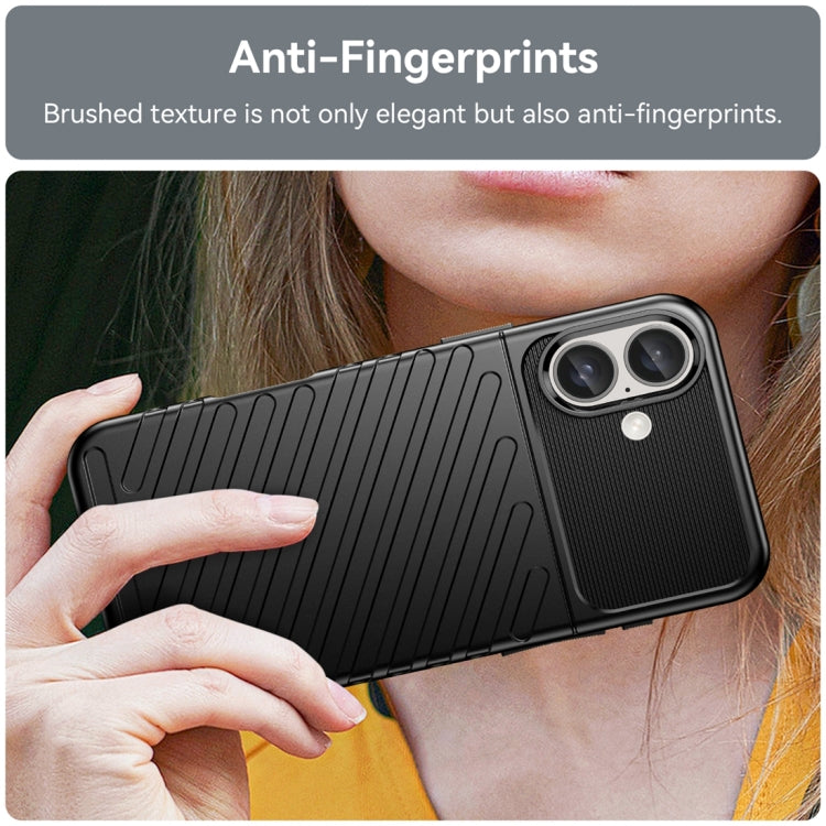 For iPhone 16 Plus Thunderbolt Shockproof Soft TPU Phone Case(Black) - free shipping - PMC TechLife - Order now!