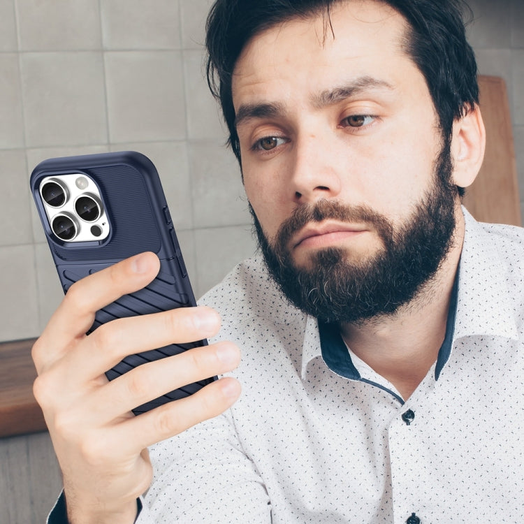 For iPhone 16 Pro Thunderbolt Shockproof Soft TPU Phone Case(Blue) - iPhone 16 Pro Cases by PMC TechLife | Online Shopping South Africa | PMC TechLife | Buy Now Pay Later Mobicred