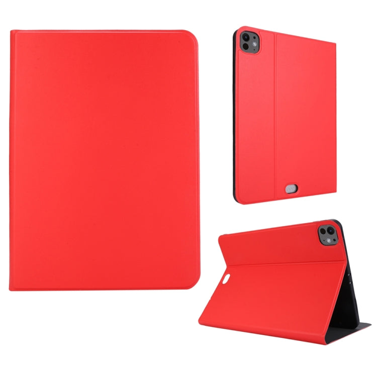 For iPad Pro 13 2024 Stretch Voltage Plain Leather Smart Tablet Case(Red) - iPad Pro 13 2024 Cases by PMC TechLife | Online Shopping South Africa | PMC TechLife | Buy Now Pay Later Mobicred