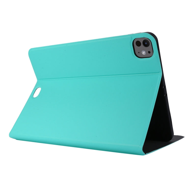 For iPad Pro 13 2024 Stretch Voltage Plain Leather Smart Tablet Case(Green) - iPad Pro 13 2024 Cases by PMC TechLife | Online Shopping South Africa | PMC TechLife | Buy Now Pay Later Mobicred