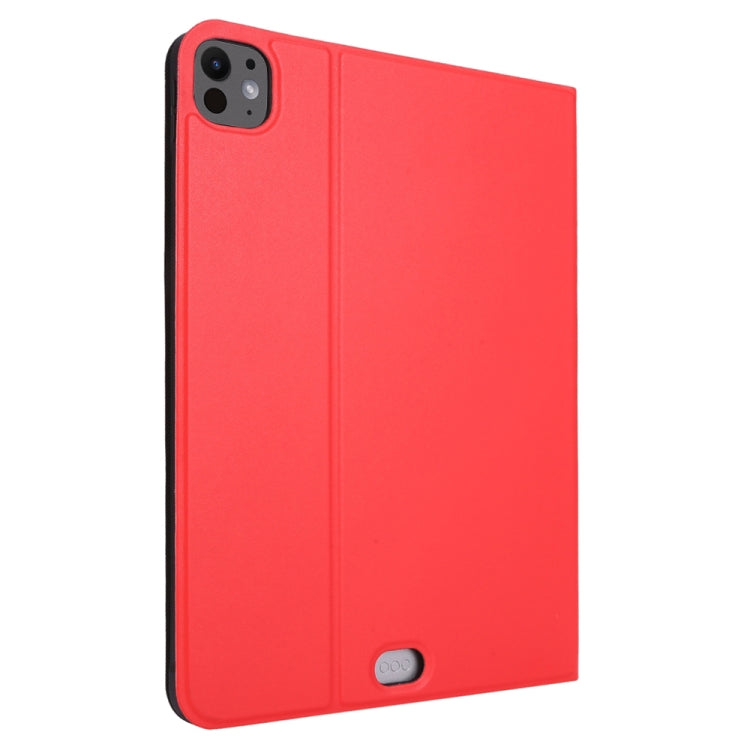 For iPad Pro 11 2024 Stretch Voltage Plain Leather Smart Tablet Case(Red) - iPad Pro 11 2024 Cases by PMC TechLife | Online Shopping South Africa | PMC TechLife | Buy Now Pay Later Mobicred