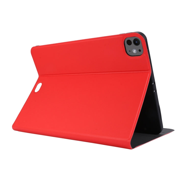 For iPad Pro 11 2024 Stretch Voltage Plain Leather Smart Tablet Case(Red) - iPad Pro 11 2024 Cases by PMC TechLife | Online Shopping South Africa | PMC TechLife | Buy Now Pay Later Mobicred