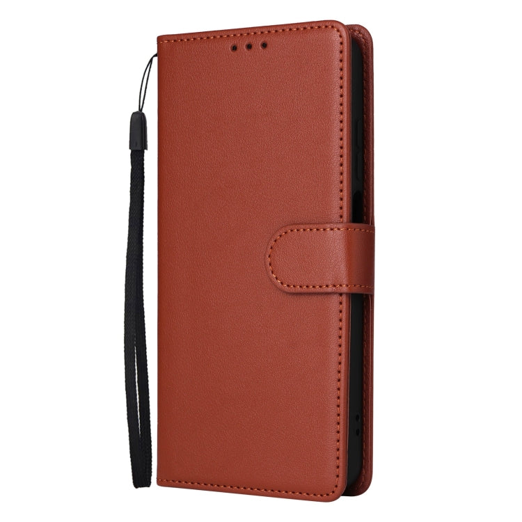 For Realme C33 Multifunctional Horizontal Flip Leather Phone Case with Three Card Slot(Brown) - Realme Cases by PMC TechLife | Online Shopping South Africa | PMC TechLife | Buy Now Pay Later Mobicred