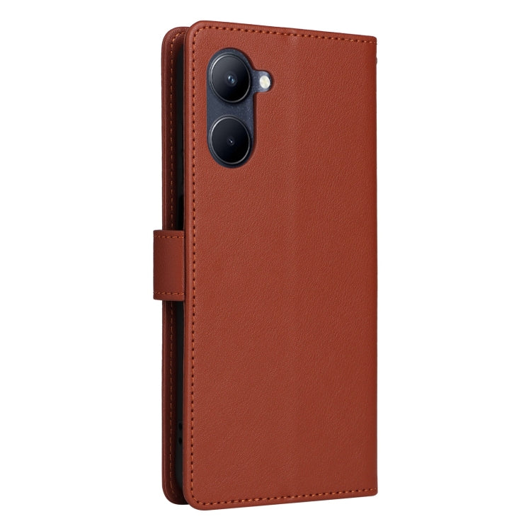 For Realme C33 Multifunctional Horizontal Flip Leather Phone Case with Three Card Slot(Brown) - Realme Cases by PMC TechLife | Online Shopping South Africa | PMC TechLife | Buy Now Pay Later Mobicred