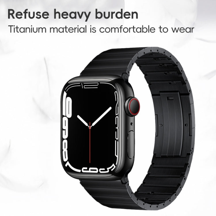 For Apple Watch SE 44mm PG65 Single Bead Bamboo Joint Spring Bars Titanium Metal Watch Band(Graphite Black) - free shipping - PMc TechLife - Order now!