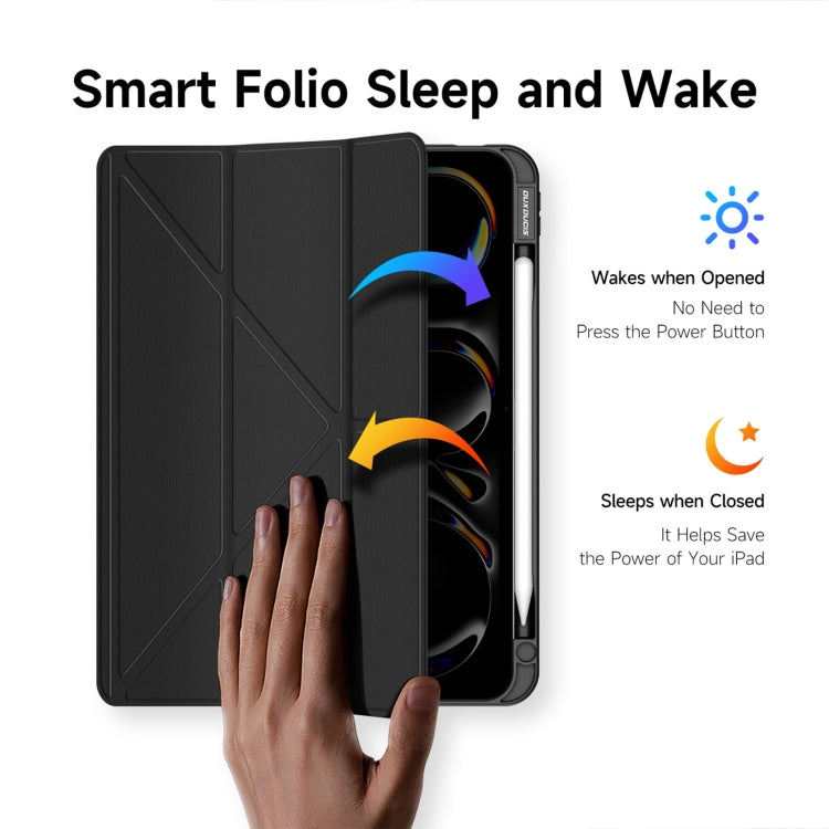 For iPad Pro 11 2024 DUX DUCIS Magi Series Smart Leather Tablet Case(Black) - iPad Pro 11 2024 Cases by DUX DUCIS | Online Shopping South Africa | PMC TechLife | Buy Now Pay Later Mobicred