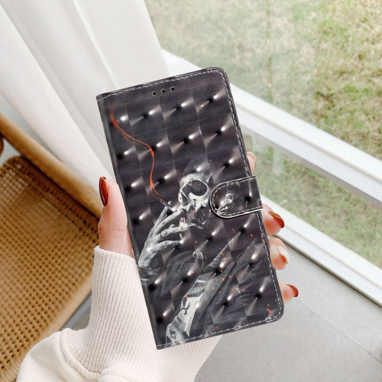 For Motorola Moto G Play 2024 3D Pattern Leather Phone Case(Skull) - Motorola Cases by PMC Jewellery | Online Shopping South Africa | PMC Jewellery | Buy Now Pay Later Mobicred