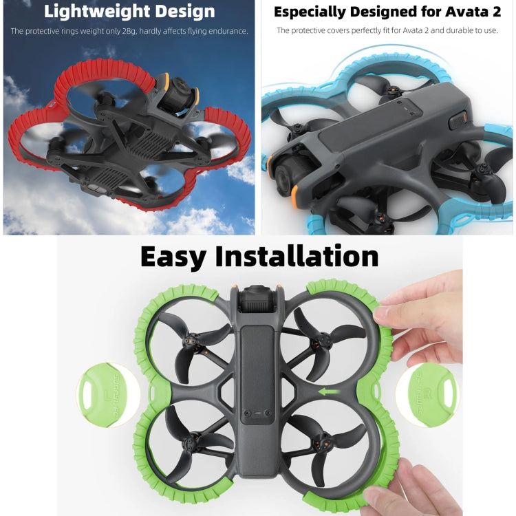 For DJI Avata 2 Sunnylife Drone Anti-Collision Protective Cover Propeller Ring Stripes(Orange) - free shipping - PMC TechLife - Order now!