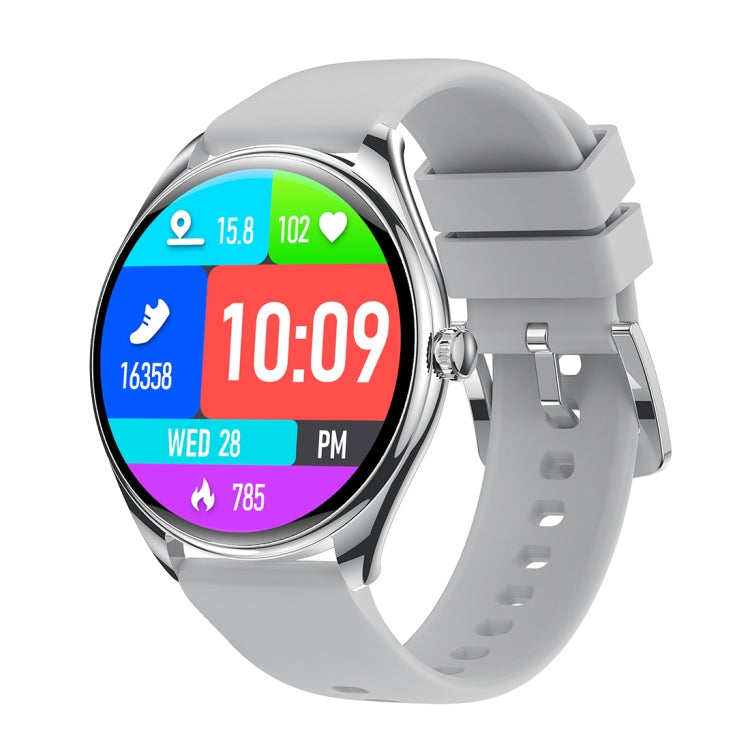 MT55 1.43 inch AMOLED HD Screen Ultra-thin Smart Call Health Watch, Silicone Strap(Silver Grey) - Smart Watches by PMC Jewellery | Online Shopping South Africa | PMC Jewellery | Buy Now Pay Later Mobicred