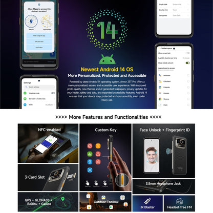 Ulefone Armor 25T Pro Rugged Phone, 6GB+256GB, Thermal Imaging, 6.78 inch Android 14 MediaTek Dimensity 6300 Octa Core, Network: 5G, NFC(Frost Black) - Ulefone by Ulefone | Online Shopping South Africa | PMC Jewellery | Buy Now Pay Later Mobicred