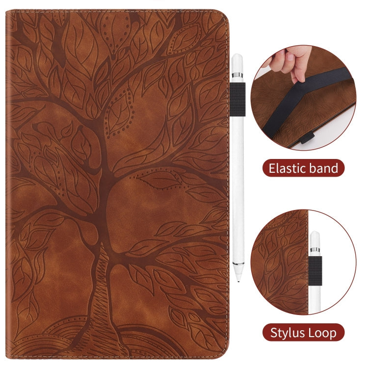 For iPad Pro 13 2024 Tree Life Series Embossed Smart Leather Tablet Case(Brown) - iPad Pro 13 2024 Cases by PMC TechLife | Online Shopping South Africa | PMC TechLife | Buy Now Pay Later Mobicred
