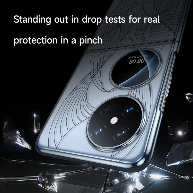 For Huawei Pocket 2 SULADA Electroplated Laser Engraving Texture PC Phone Case(White) - Huawei Cases by SULADA | Online Shopping South Africa | PMC TechLife | Buy Now Pay Later Mobicred