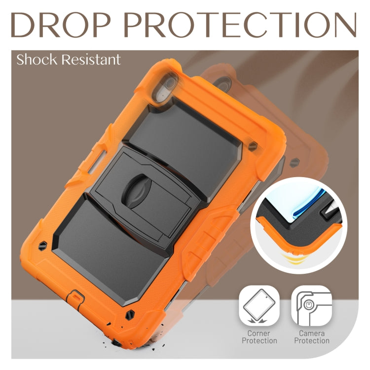 For iPad Air 11 2024 Silicone Hydric PC Tablet Case with Shoulder Strap & Holder(Orange) - iPad Air 11 2024 Cases by PMC TechLife | Online Shopping South Africa | PMC TechLife | Buy Now Pay Later Mobicred