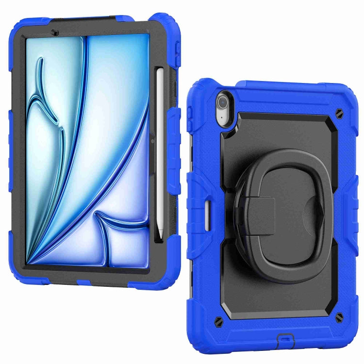 For iPad Air 11 2024 Handle Silicone Hydric PC Tablet Case with Shoulder Strap(Blue) - iPad Air 11 2024 Cases by PMC TechLife | Online Shopping South Africa | PMC TechLife | Buy Now Pay Later Mobicred