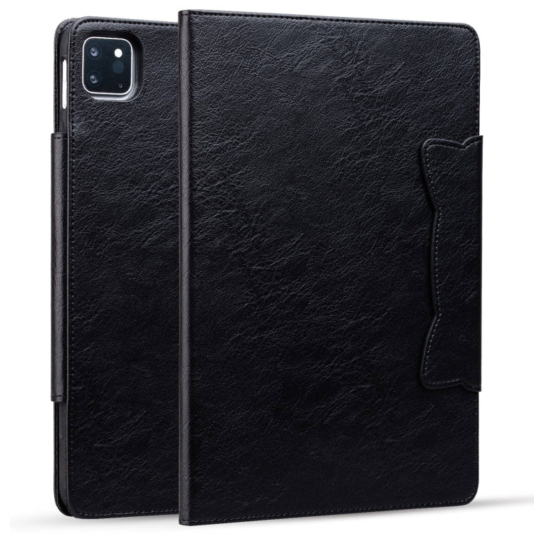 For iPad Pro 11 2024 Cat Buckle Leather Smart Tablet Case(Black) - iPad Pro 11 2024 Cases by PMC TechLife | Online Shopping South Africa | PMC TechLife | Buy Now Pay Later Mobicred