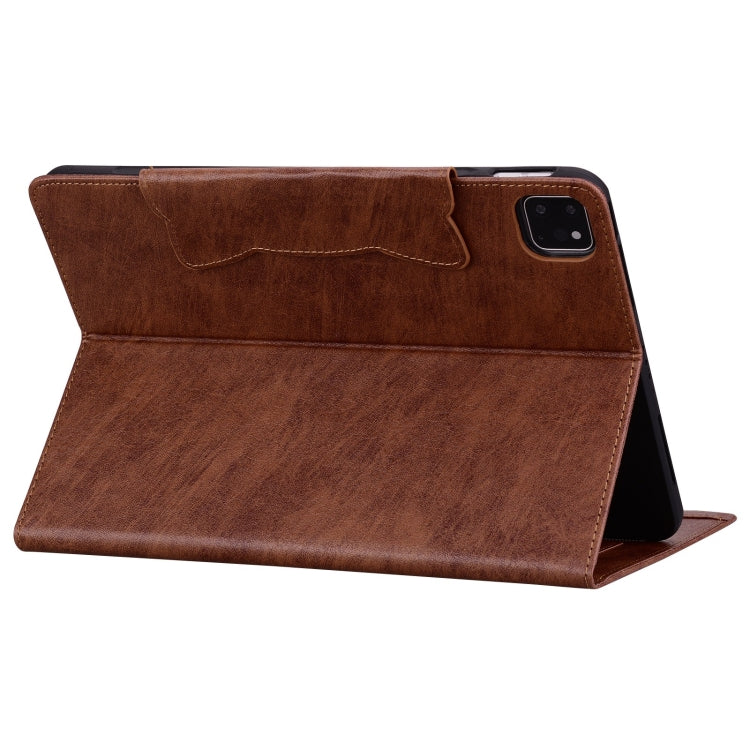 For iPad Pro 11 2024 Cat Buckle Leather Smart Tablet Case(Brown) - free shipping - PMC TechLife - Order now!