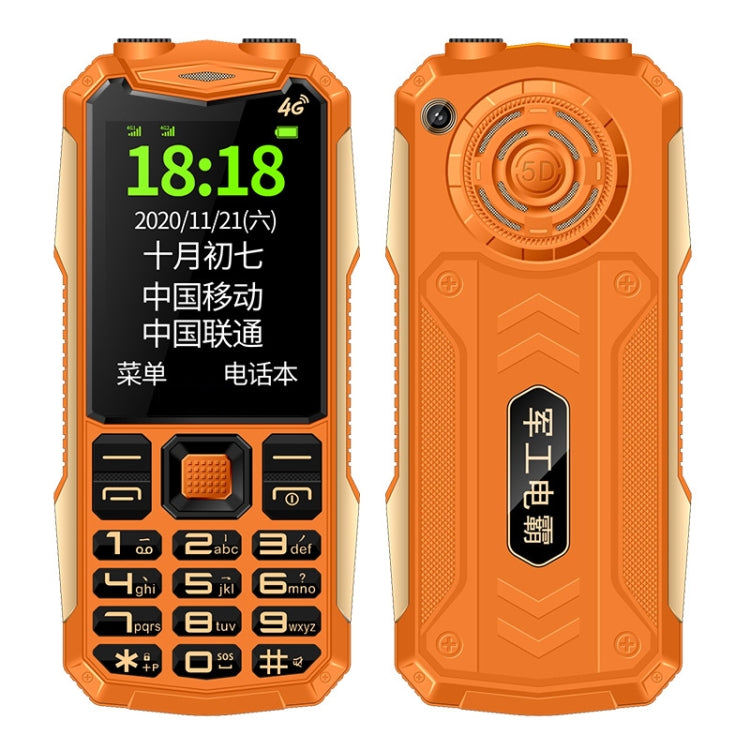 K1+ 4G Elder Rugged Phone, 2.6 inch, 1500mAh Battery, LED Flashlight, Network: 4G, Dual SIM, SOS, Plug:EU Plug(Orange) - Others by PMC Jewellery | Online Shopping South Africa | PMC Jewellery | Buy Now Pay Later Mobicred