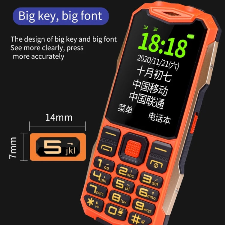 K1+ 4G Elder Rugged Phone, 2.6 inch, 1500mAh Battery, LED Flashlight, Network: 4G, Dual SIM, SOS, Plug:US Plug(Green) - Others by PMC Jewellery | Online Shopping South Africa | PMC Jewellery | Buy Now Pay Later Mobicred