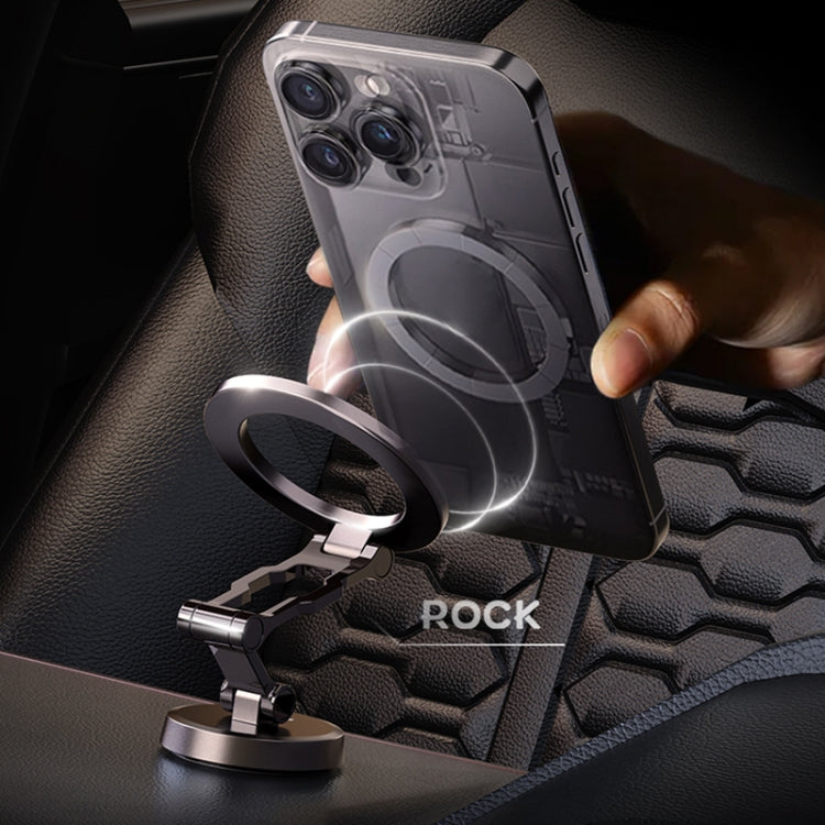 ROCK RAM0037 Car Magnetic Foldable Phone Holder(Black) - Car Holders by ROCK | Online Shopping South Africa | PMC Jewellery | Buy Now Pay Later Mobicred