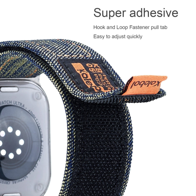 For Apple Watch Ultra 2 49mm Cowboy Nylon Hook and Loop Fastener Watch Band(Dark Blue) - Watch Bands by PMC Jewellery | Online Shopping South Africa | PMC Jewellery | Buy Now Pay Later Mobicred