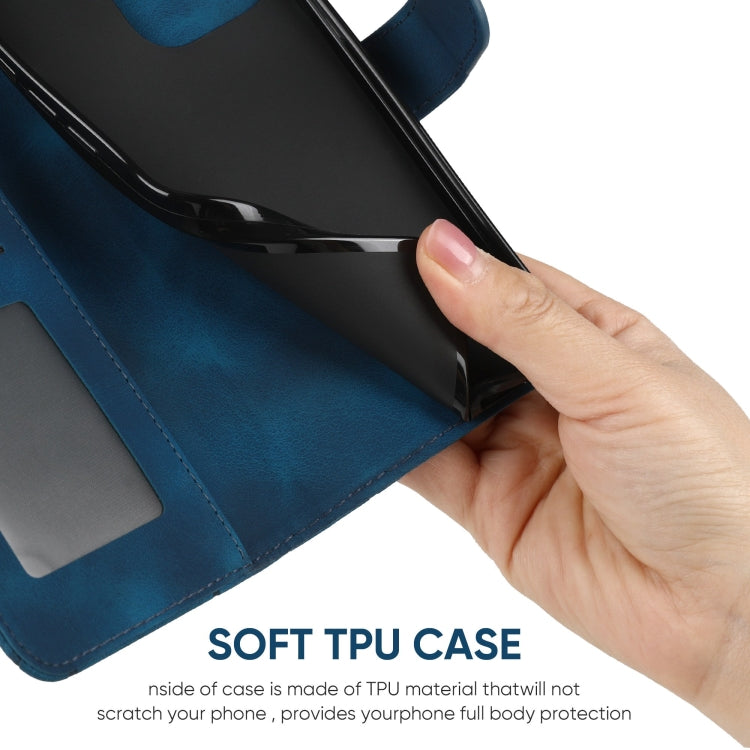 For Google Pixel 9 / 9 Pro Skin Feel Geometric Lines Leather Phone Case(Blue) - Google Cases by PMC TechLife | Online Shopping South Africa | PMC TechLife | Buy Now Pay Later Mobicred
