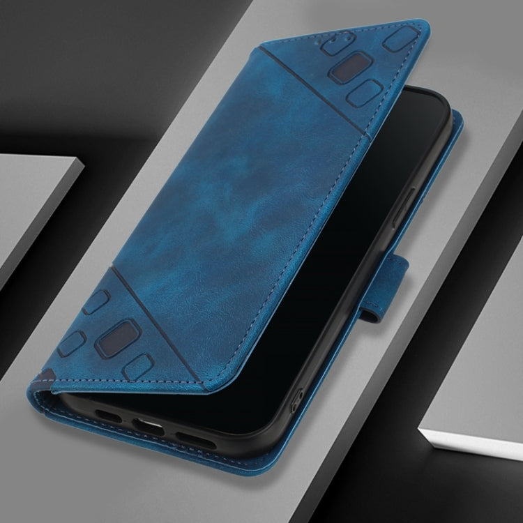 For Ulefone Note 14 Skin Feel Embossed Leather Phone Case(Blue) - Ulefone Cases by PMC Jewellery | Online Shopping South Africa | PMC Jewellery | Buy Now Pay Later Mobicred