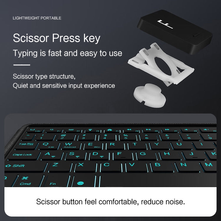 For iPad Air 11 2024 Intelligent Detachable Touch Bluetooth Keyboard Leather Tablet Case with Backlight/Pen Slot(Black) - Universal by PMC TechLife | Online Shopping South Africa | PMC TechLife | Buy Now Pay Later Mobicred