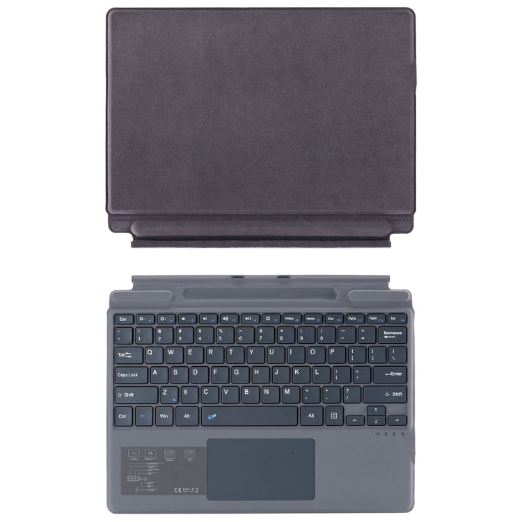 For Microsoft Surface Pro 10 / Pro 9 2089A Wireless Bluetooth Keyboard Leather Case with Touchpad(Grey) - Others Keyboard by PMC Jewellery | Online Shopping South Africa | PMC Jewellery | Buy Now Pay Later Mobicred