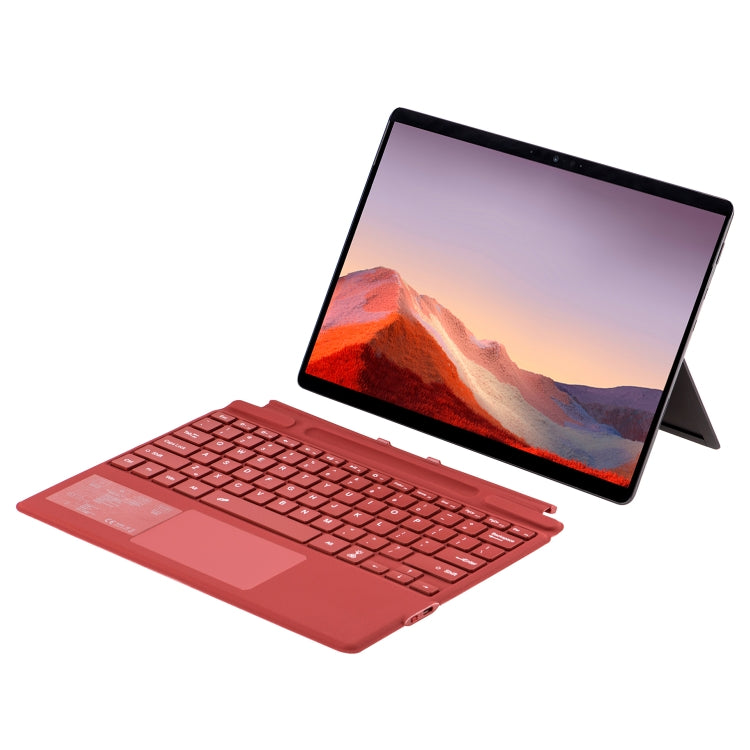 For Microsoft Surface Pro 10 / Pro 9 2089D Backlight Wireless Bluetooth Keyboard Leather Case with Touchpad(Wine Red) - Others Keyboard by PMC Jewellery | Online Shopping South Africa | PMC Jewellery | Buy Now Pay Later Mobicred