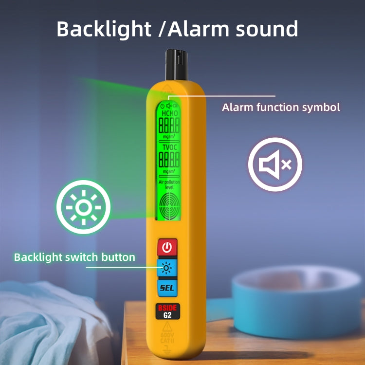 BSIDE G2 Portable Air Quality Detector Indoor Formaldehyde Tester - Air & Water Quality Tester by BSIDE | Online Shopping South Africa | PMC TechLife | Buy Now Pay Later Mobicred