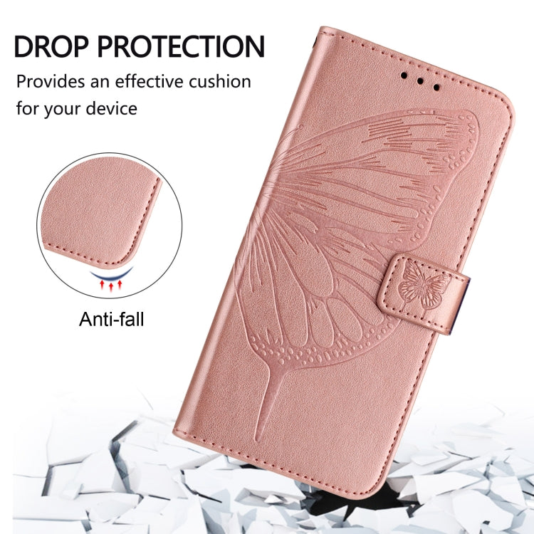 For Blackview A52 Embossed Butterfly Leather Phone Case(Rose Gold) - free shipping - PMC TechLife - Order now!