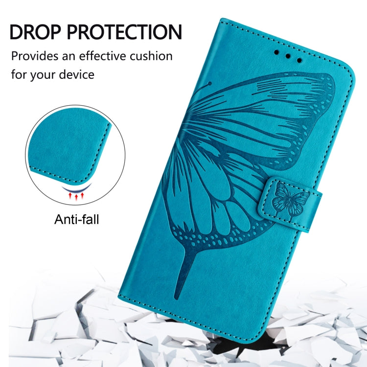 For Blackview A52 Embossed Butterfly Leather Phone Case(Blue) - More Brand by PMC TechLife | Online Shopping South Africa | PMC TechLife | Buy Now Pay Later Mobicred