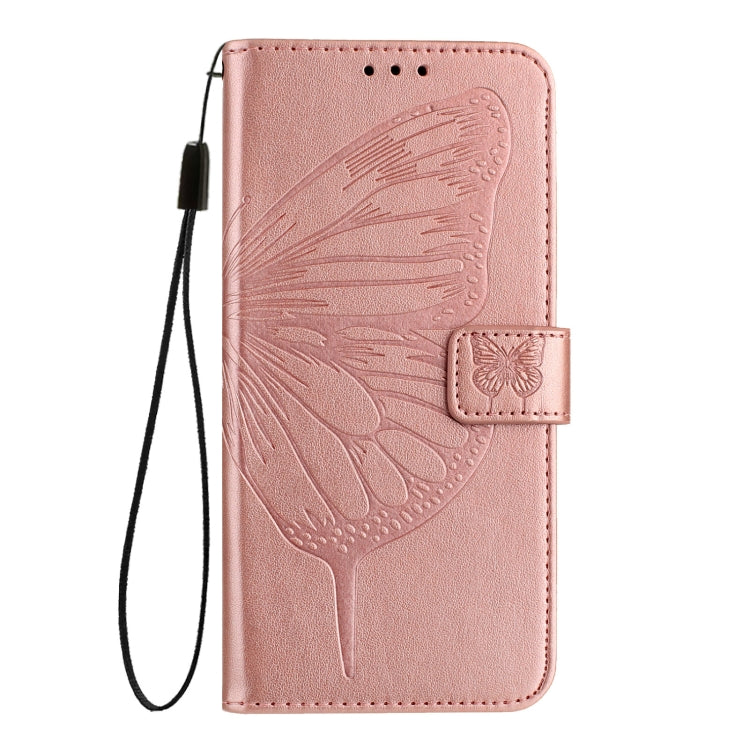 For Blackview Shark 8 Embossed Butterfly Leather Phone Case(Rose Gold) - More Brand by PMC TechLife | Online Shopping South Africa | PMC TechLife | Buy Now Pay Later Mobicred