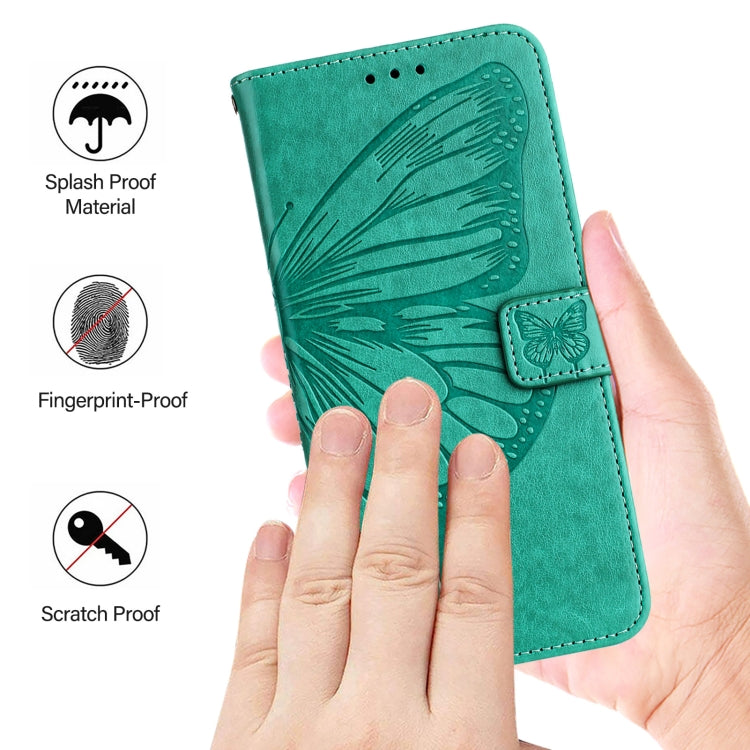 For Blackview Wave 6C Embossed Butterfly Leather Phone Case(Green) - More Brand by PMC TechLife | Online Shopping South Africa | PMC TechLife | Buy Now Pay Later Mobicred