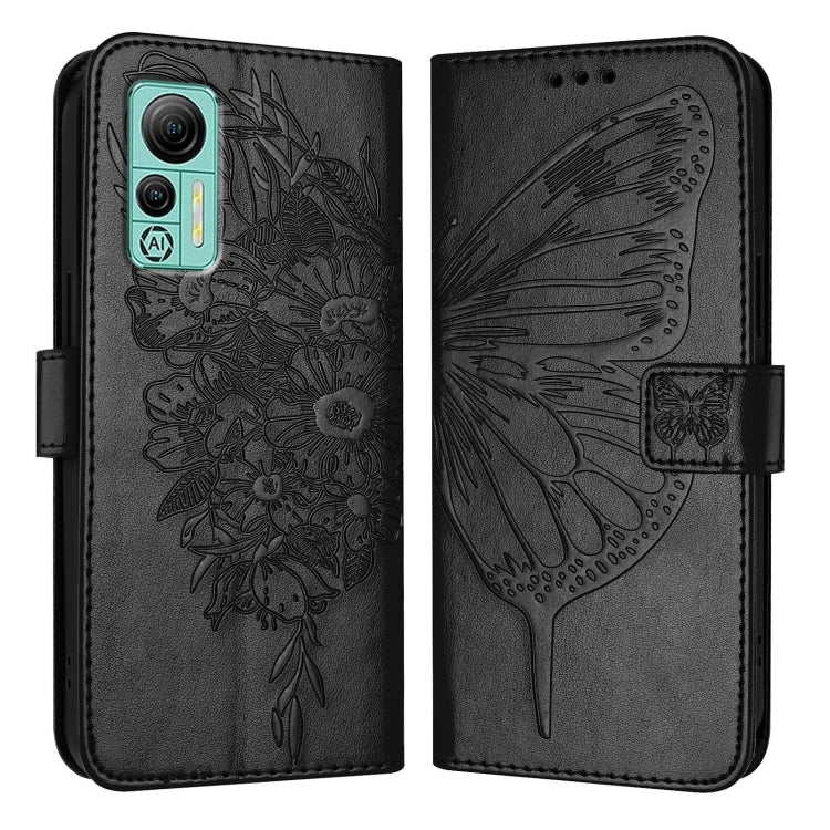For Ulefone Note 14 Embossed Butterfly Leather Phone Case(Black) - Ulefone Cases by PMC Jewellery | Online Shopping South Africa | PMC Jewellery | Buy Now Pay Later Mobicred