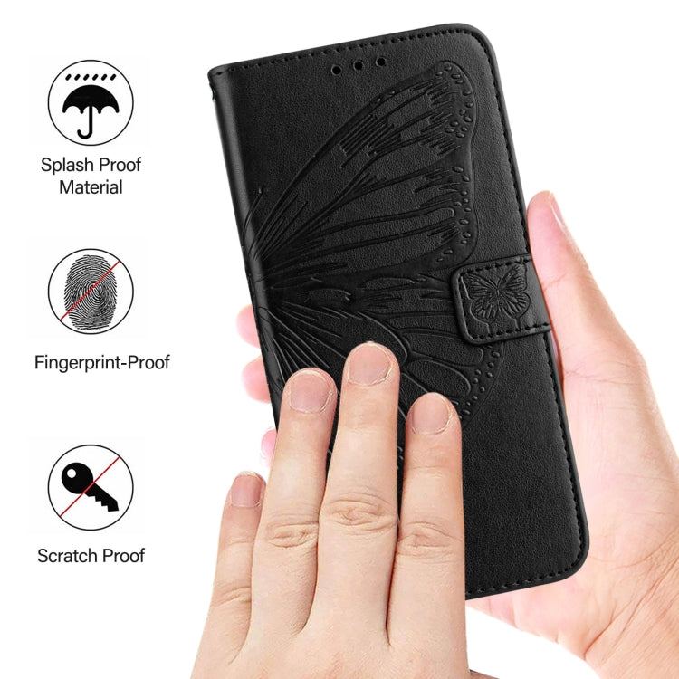 For Ulefone Note 14 Embossed Butterfly Leather Phone Case(Black) - Ulefone Cases by PMC Jewellery | Online Shopping South Africa | PMC Jewellery | Buy Now Pay Later Mobicred