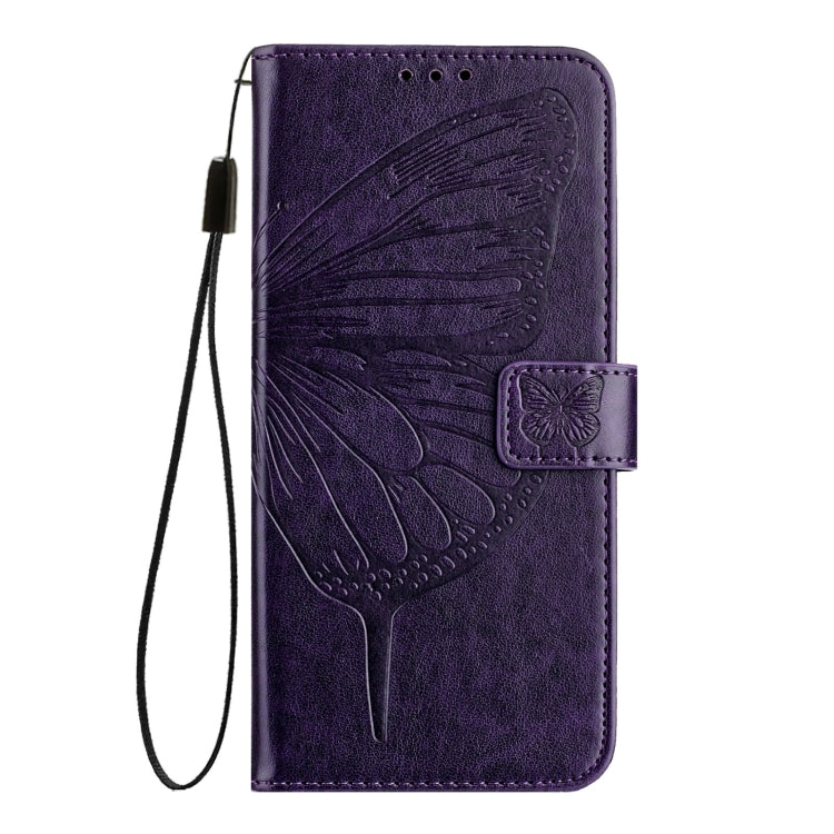 For Ulefone Note 14 Embossed Butterfly Leather Phone Case(Dark Purple) - Ulefone Cases by PMC Jewellery | Online Shopping South Africa | PMC Jewellery | Buy Now Pay Later Mobicred