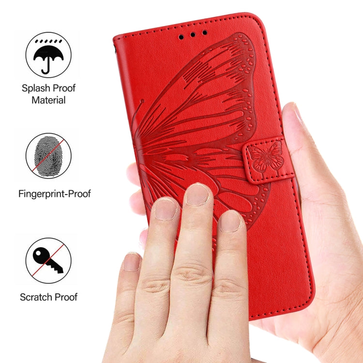 For Ulefone Note 14 Embossed Butterfly Leather Phone Case(Red) - free shipping - PMC Jewellery - Order now!