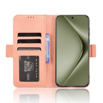 For Huawei Pura 70 Pro / 70 Pro+ Skin Feel Calf Texture Card Slots Leather Phone Case(Pink) - Huawei Cases by PMC Jewellery | Online Shopping South Africa | PMC Jewellery | Buy Now Pay Later Mobicred