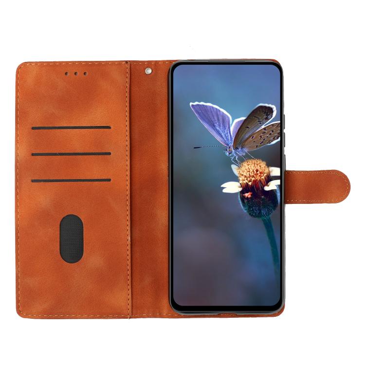 For iPhone 16e Cherry Blossom Butterfly Skin Feel Embossed PU Phone Case(Brown) - iPhone 16e Cases by PMC TechLife | Online Shopping South Africa | PMC TechLife | Buy Now Pay Later Mobicred