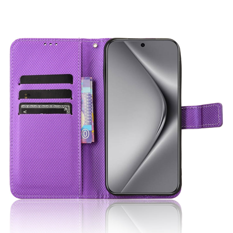 For Huawei Pura 70 Diamond Texture Leather Phone Case(Purple) - Huawei Cases by PMC Jewellery | Online Shopping South Africa | PMC Jewellery | Buy Now Pay Later Mobicred