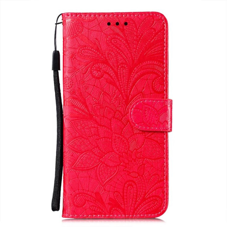 For Google Pixel 9 Pro Lace Flower Embossing Flip Leather Phone Case(Red) - Google Cases by PMC TechLife | Online Shopping South Africa | PMC TechLife | Buy Now Pay Later Mobicred