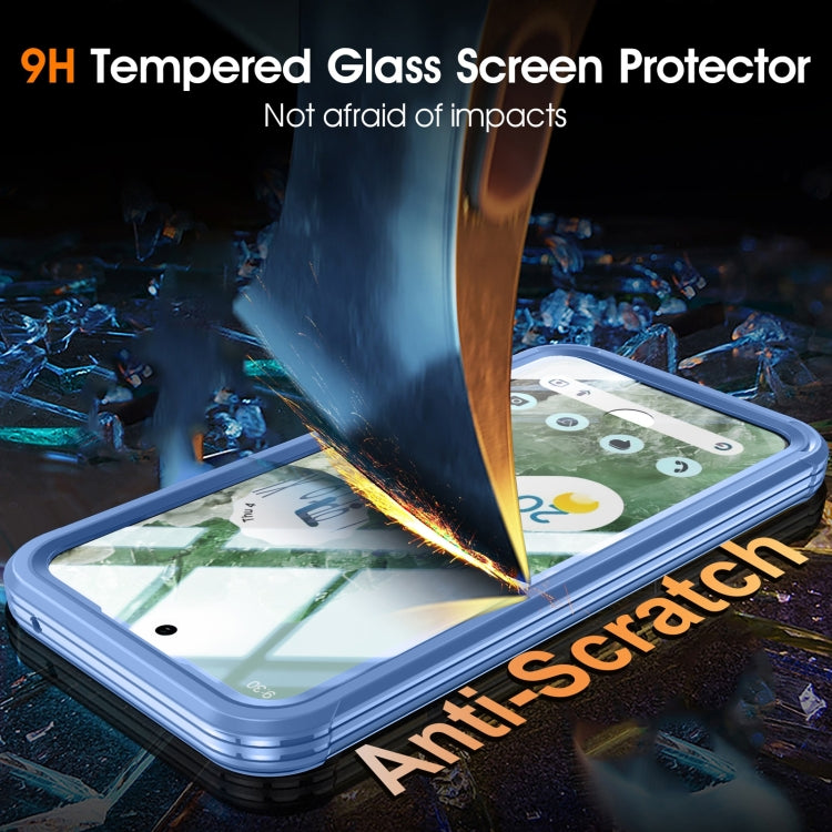For Google Pixel 9 / 9 Pro RedPepper Transparent IP54 Life Waterproof Phone Case(Blue) - Google Cases by RedPepper | Online Shopping South Africa | PMC TechLife | Buy Now Pay Later Mobicred
