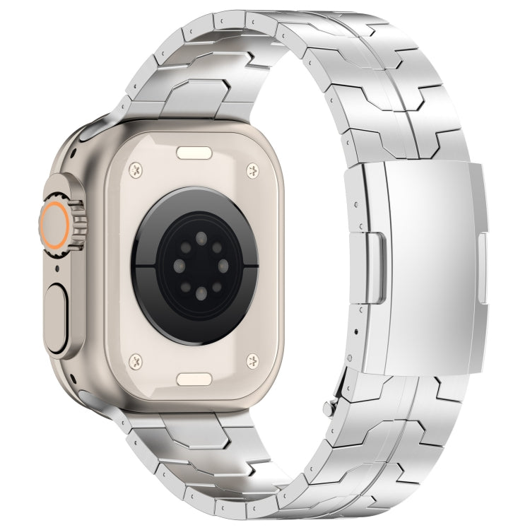 For Apple Watch Series 9 41mm Turtle Buckle Titanium Alloy Watch Band(Silver) - free shipping - PMC TechLife - Order now!