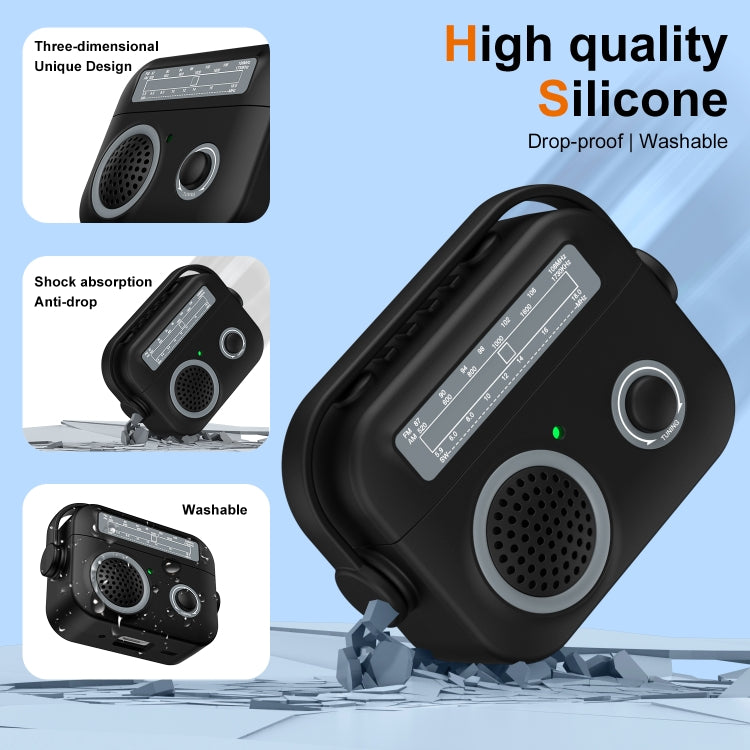 For AirPods Pro Radio Style Wireless Bluetooth Earphones Shockproof Protective Case(Green) - For AirPods Pro by PMC Jewellery | Online Shopping South Africa | PMC Jewellery | Buy Now Pay Later Mobicred