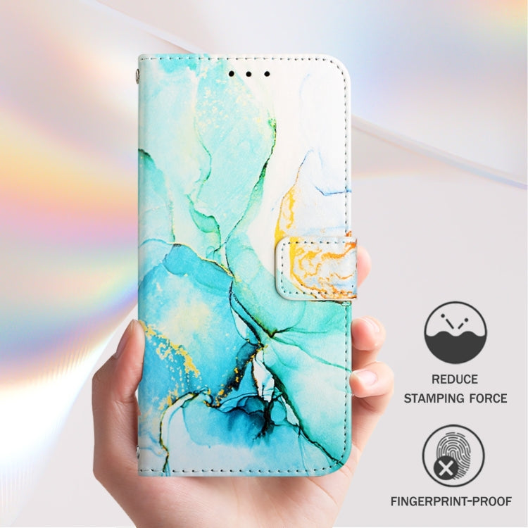 For Blackview A52 PT003 Marble Pattern Flip Leather Phone Case(Green) - More Brand by PMC TechLife | Online Shopping South Africa | PMC TechLife | Buy Now Pay Later Mobicred