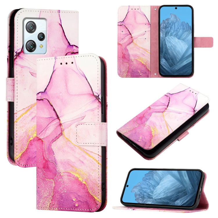 For Blackview A53 PT003 Marble Pattern Flip Leather Phone Case(Pink Purple Gold) - free shipping - PMC TechLife - Order now!